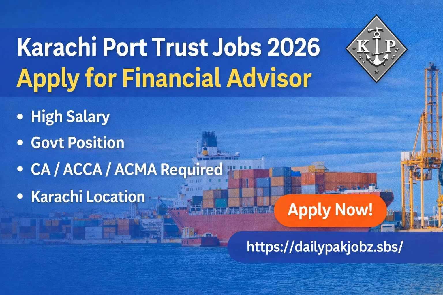 KPT Jobs 2026 Pakistan