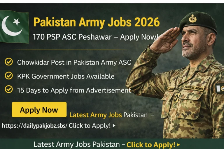 Pakistan Army Civilian Jobs 2026