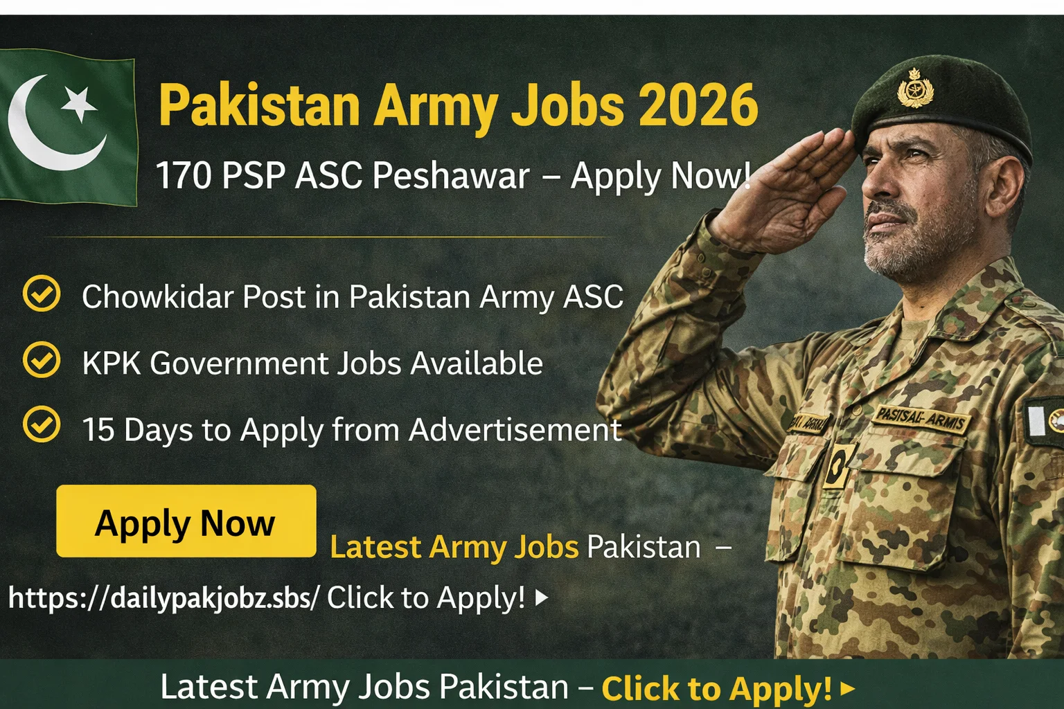 Pakistan Army Civilian Jobs 2026