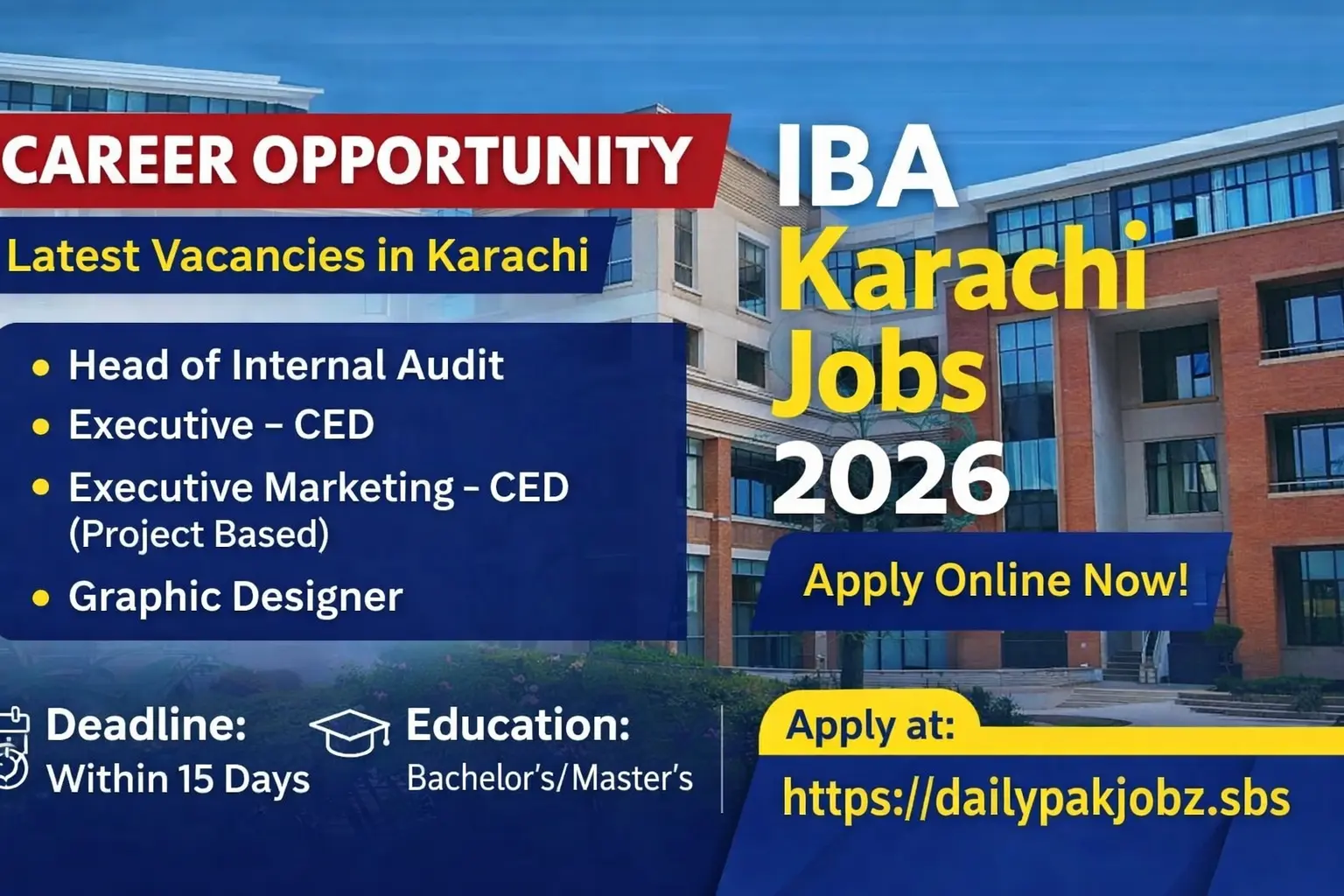 Latest IBA Jobs Karachi 2026