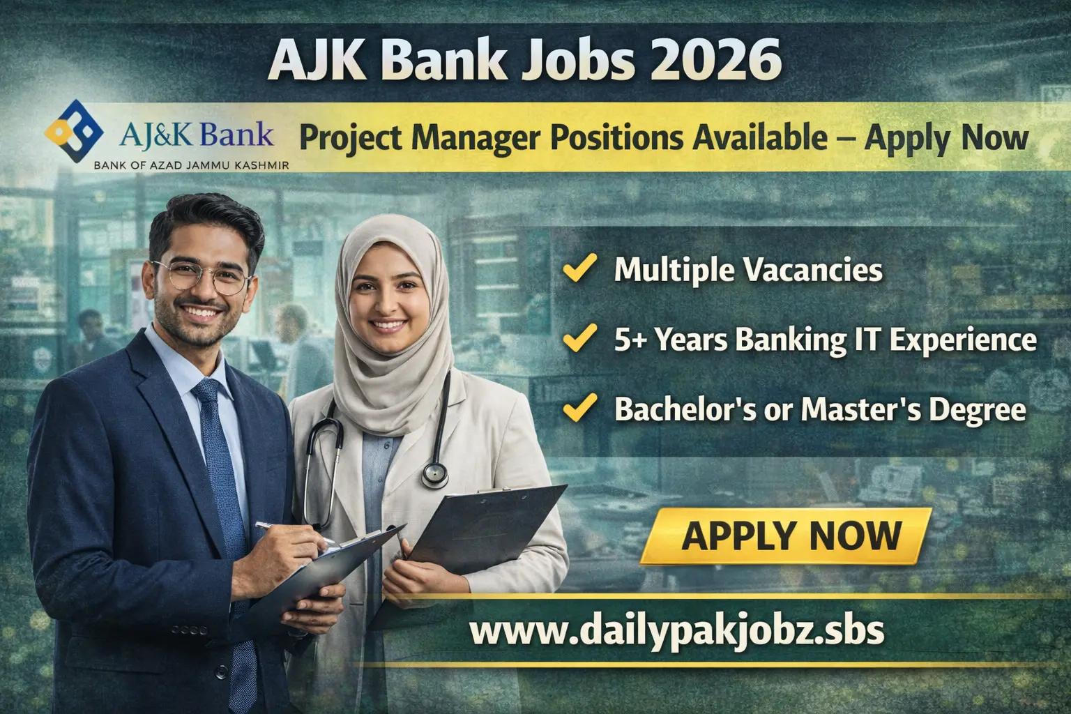 AJK Bank Jobs 2026 — Project Manager Positions Available