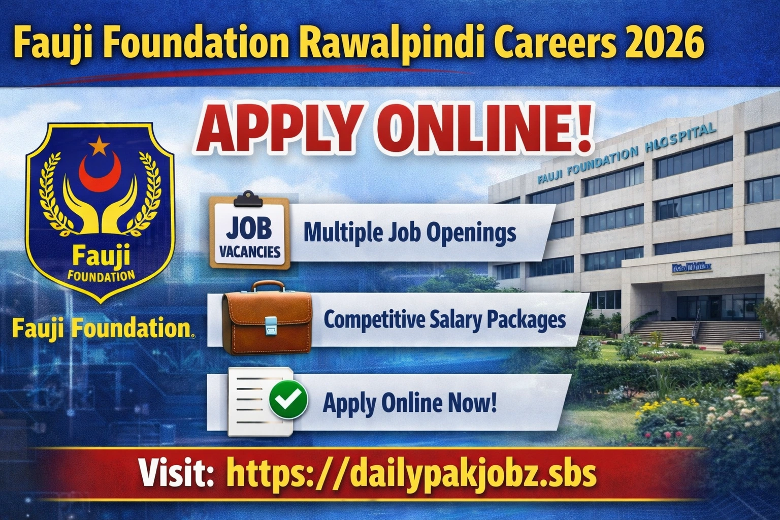 Fauji Foundation Rawalpindi Careers 2026