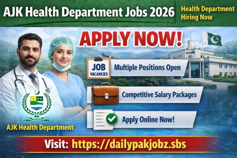 AJK Health Department Jobs 2026